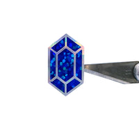 
              Blue gemstone stickers, set of 36 small sparkly sapphire blue gem shaped vinyl decals. Treasure stickers for gamers.
            