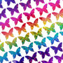 Rainbow Butterfly Stickers, set of 25, 50, 100 or 200 sparkly rainbow vinyl butterflies, stickers for planners, envelopes and journals.