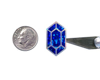 
              Blue gemstone stickers, set of 36 small sparkly sapphire blue gem shaped vinyl decals. Treasure stickers for gamers.
            