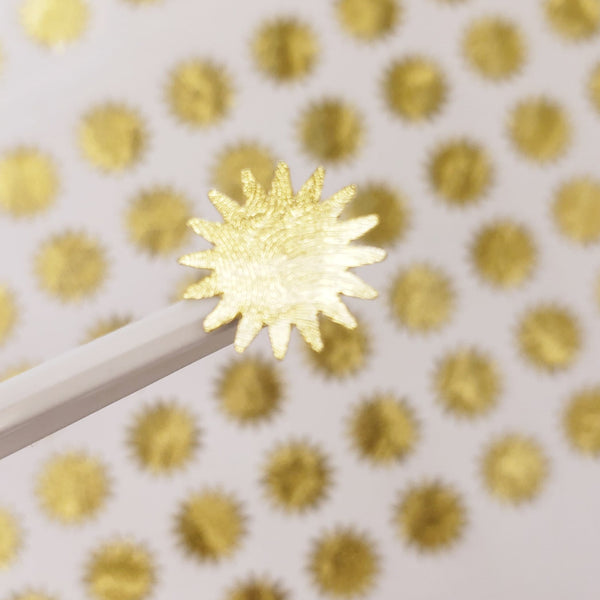 Gold Sun Stickers