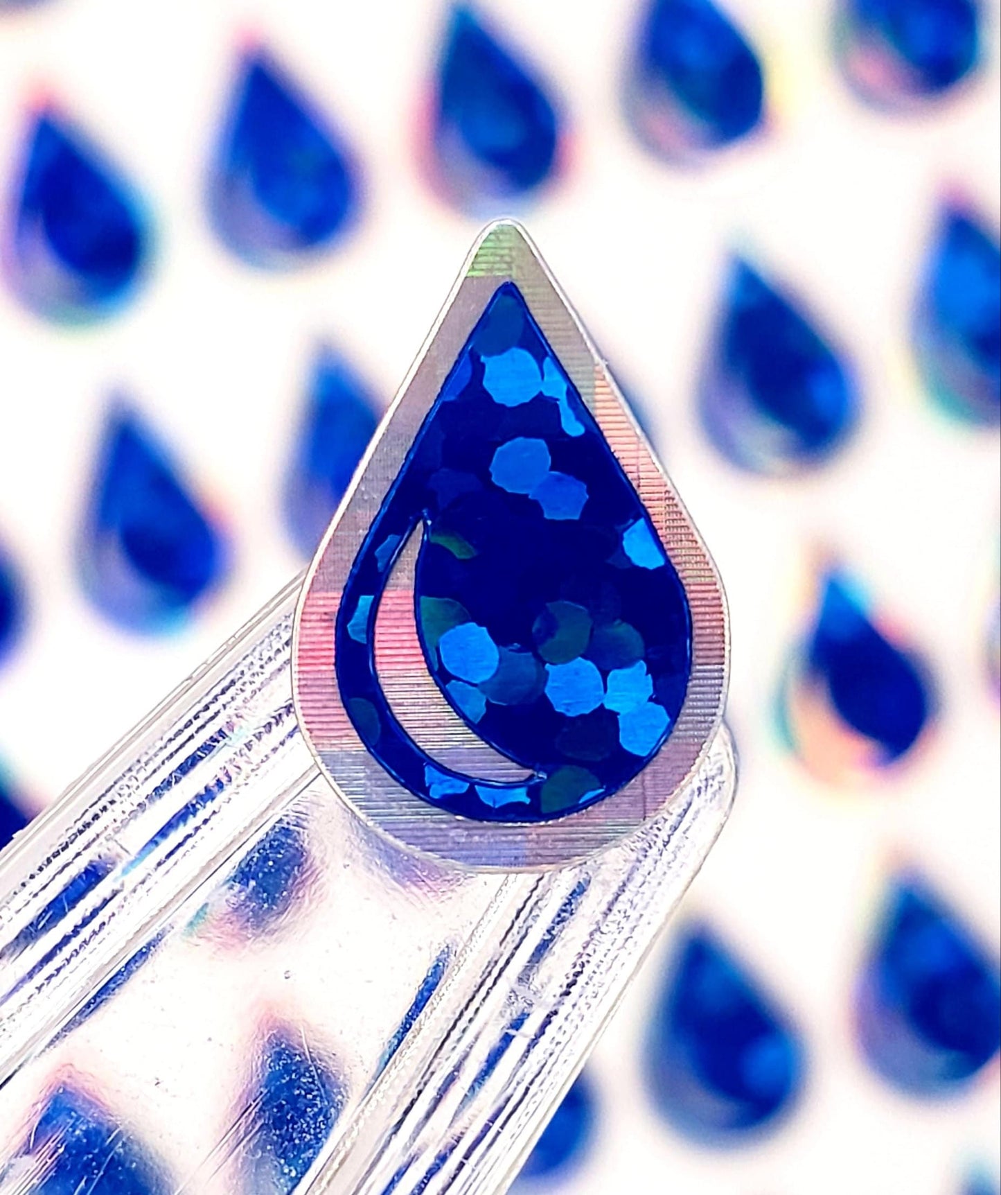Dark Blue Water Drop Stickers