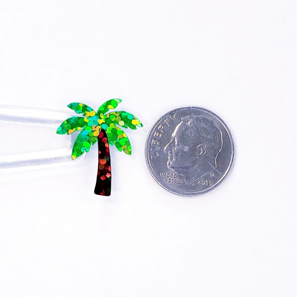 Tropical Palm Tree Stickers - Sparkly Set of 25 for Drink Cups, Invitations