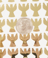 
              Gold Angel Stickers - Set of 50 or 100 Mirror Gold Chrome Vinyl Decals for Invitations, Memorial Cards, Envelopes, and Journals
            