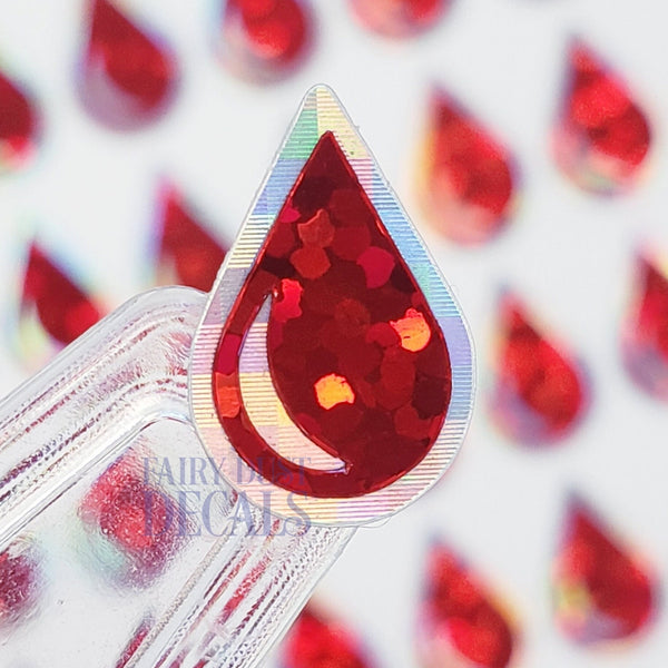 Red Blood Drop Stickers