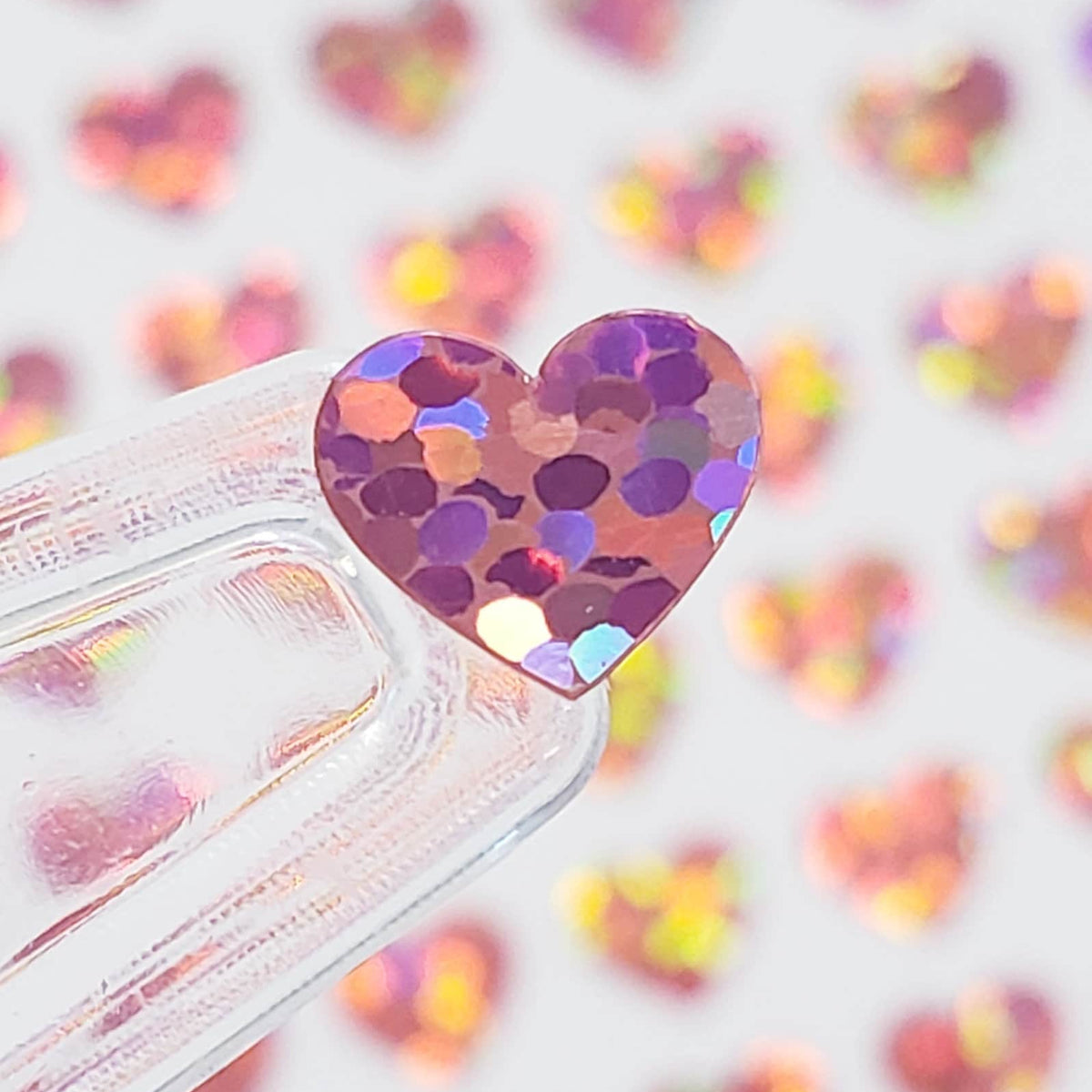 Small Light Pink Hearts Stickers