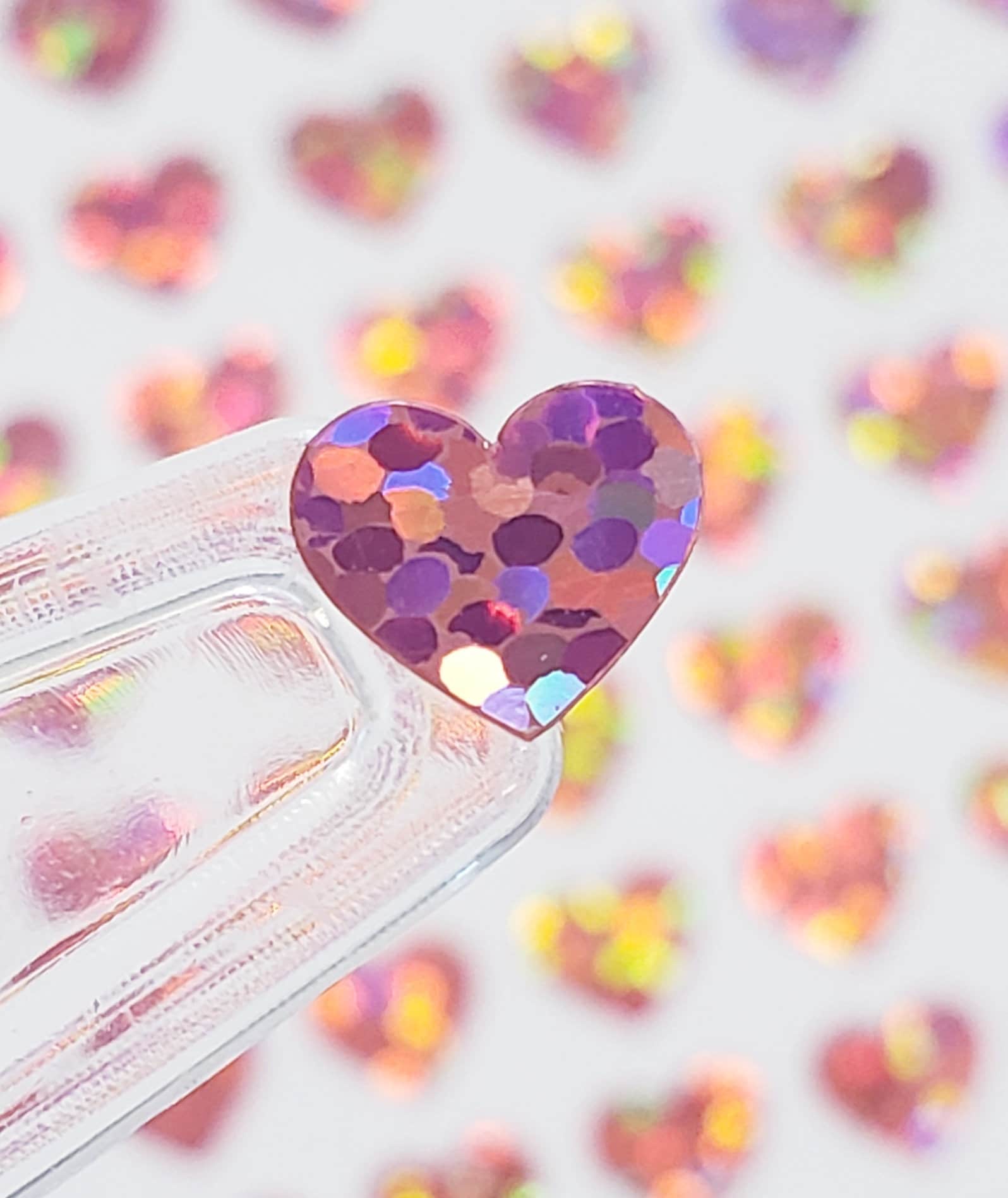 Small Light Pink Hearts Stickers