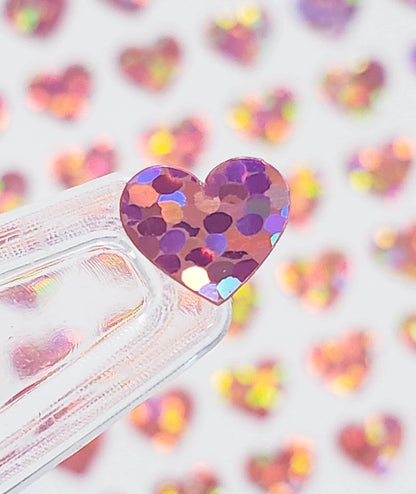 Small Light Pink Hearts Stickers
