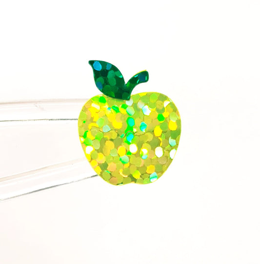 Yellow Apples Sticker Sheet. Set of 40.