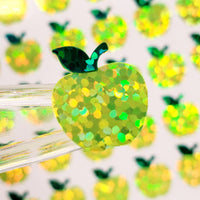 
              Yellow Apples Sticker Sheet. Set of 40.
            