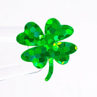 
              Green Clovers Sticker Sheet. Set of 104 four leaf clover glitter vinyl decals for teachers, journals and crafts. St. Patrick's Day Stickers.
            
