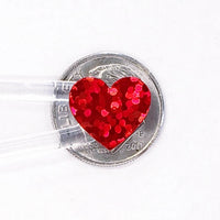 
              Red Hearts Sticker Sheet. Set of 104 sparkly vinyl heart decals for planners, notebooks, journals, charts and crafts. Red half inch hearts.
            
