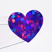 
              Purple Hearts Sticker Sheet. Set of 104 sparkly vinyl heart decals for planners, notebooks, journals, charts and crafts. Half inch hearts.
            