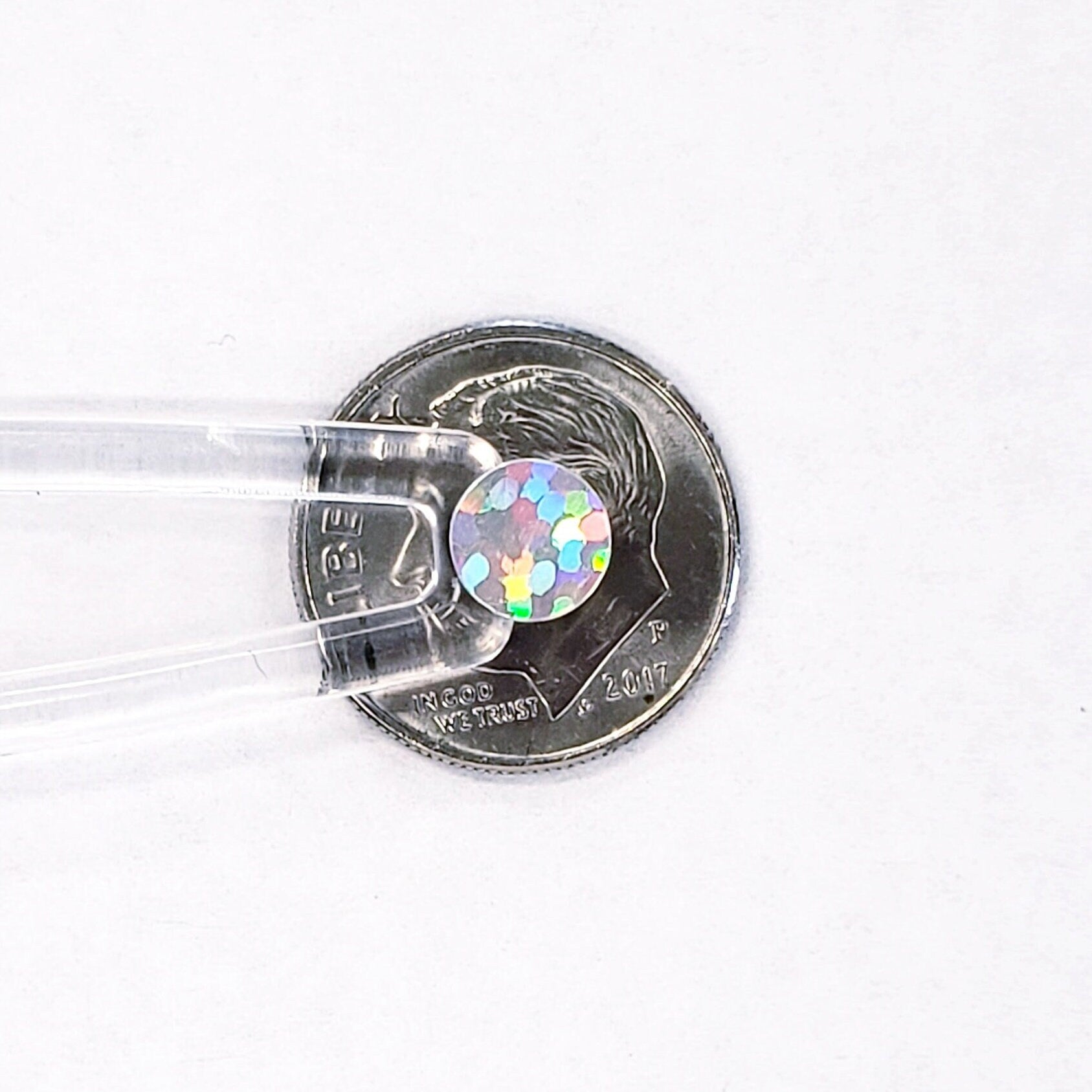 Silver Glitter Dots Sticker Sheet
