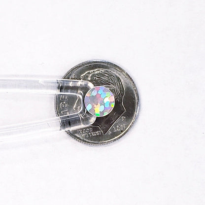 Silver Glitter Dots Sticker Sheet