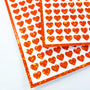 Orange Hearts Sticker Sheet