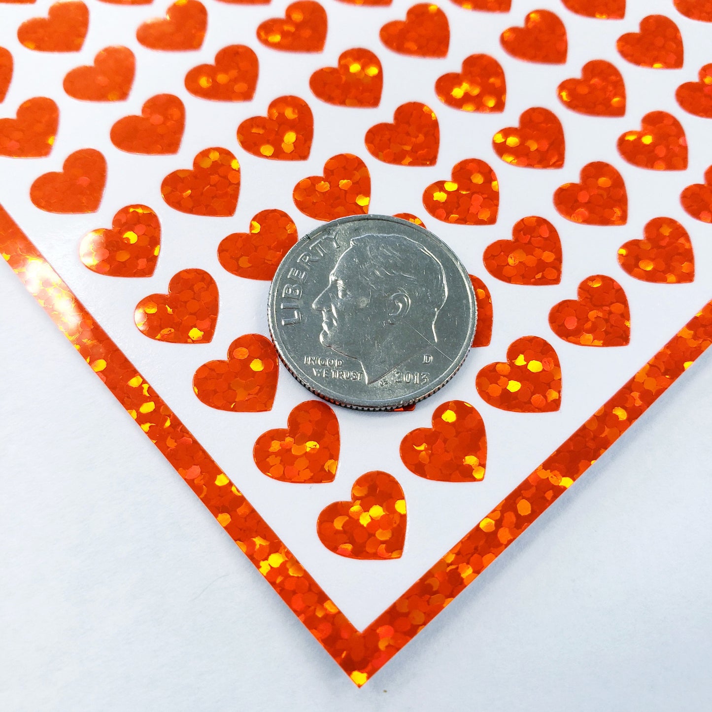 Orange Hearts Sticker Sheet