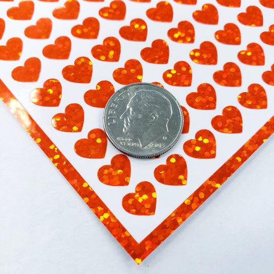 Orange Hearts Sticker Sheet