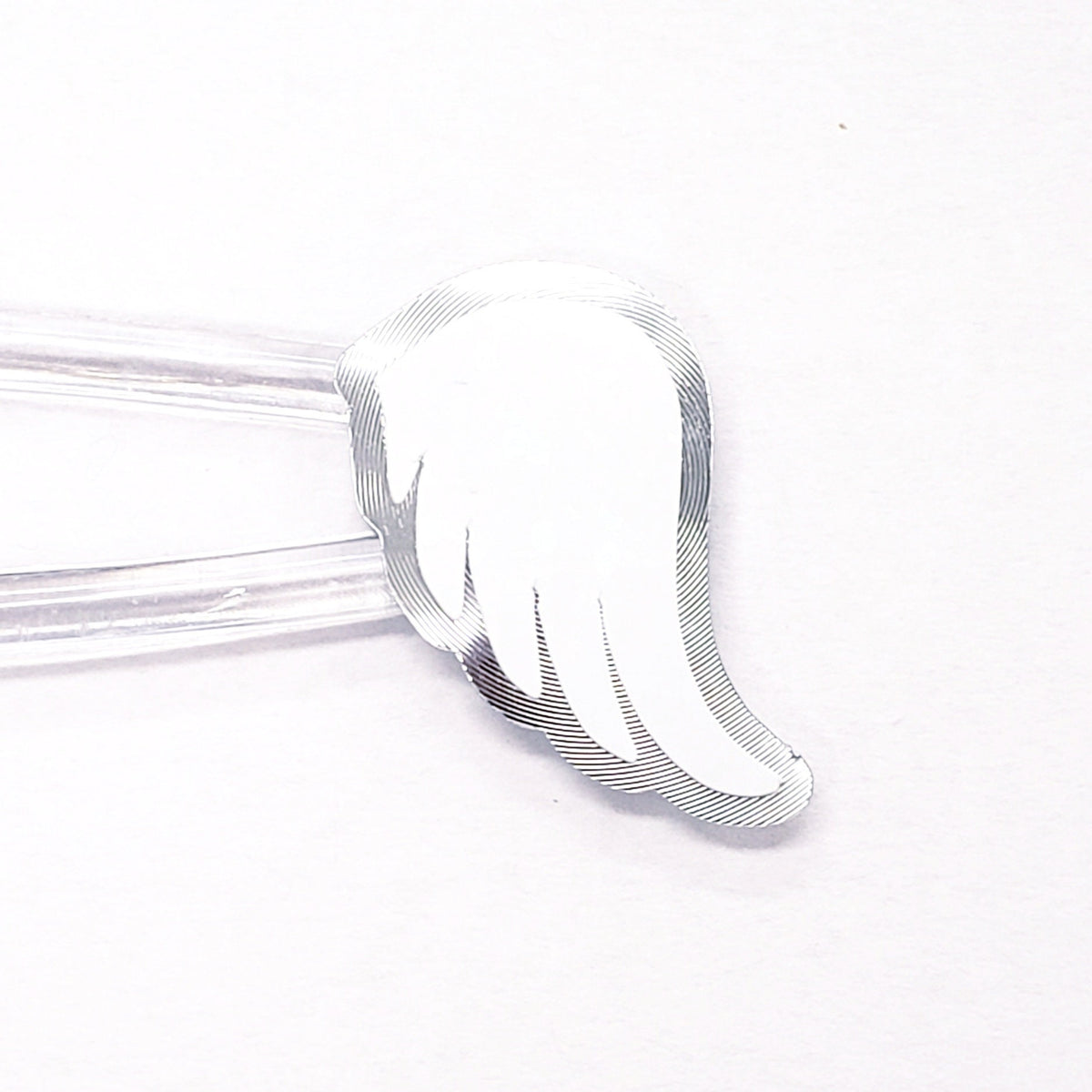 Angel Wing Stickers, set of 42 white and silver wing stickers for invitations, envelopes, notecards, planners, journals and crafts.
