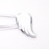 Angel Wing Stickers, set of 42 white and silver wing stickers for invitations, envelopes, notecards, planners, journals and crafts.