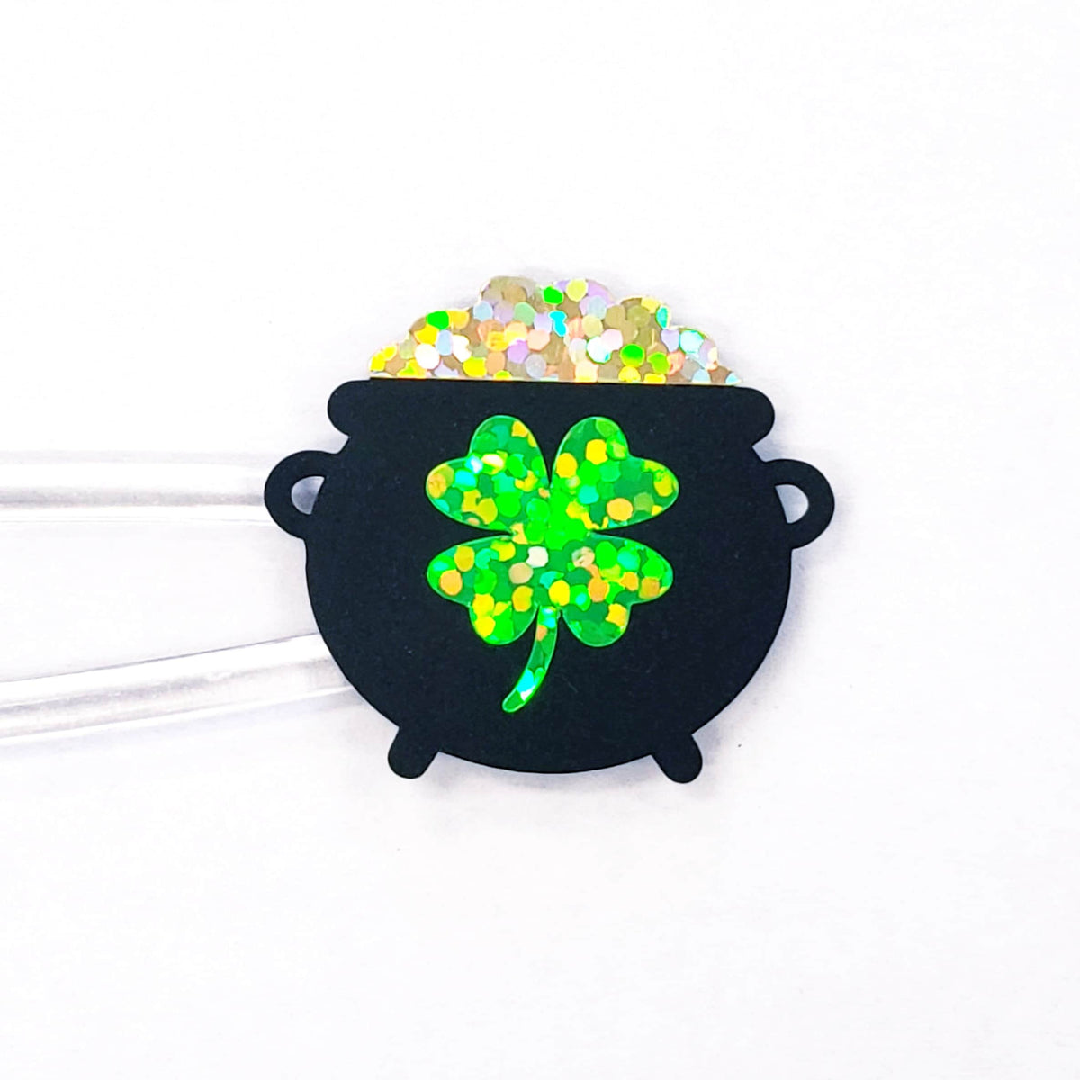 Pot of Gold Stickers, set of 24 St. Patrick's Day vinyl glitter stickers for calendars, planners, party invitations and paper craft projects