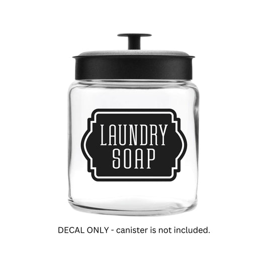 Laundry Soap Decal, organized laundry room, cleaning products labels, container decal for laundry powder soap, DECAL ONLY