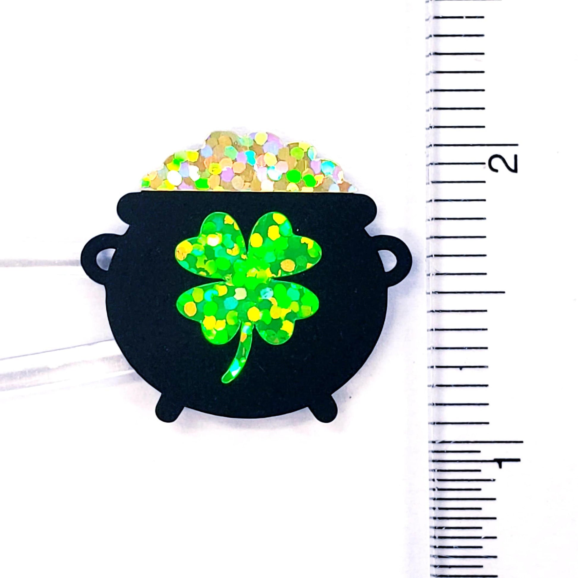 Pot of Gold Stickers, set of 24 St. Patrick's Day vinyl glitter stickers for calendars, planners, party invitations and paper craft projects
