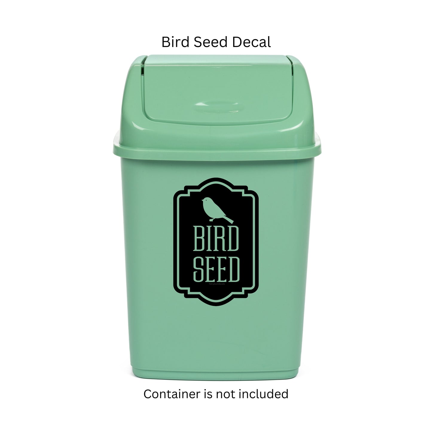 Bird Seed Decal, computer cut vinyl decal, bird seed container label, wild bird feeder seed decal, pantry labels, organized home, DECAL ONLY