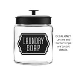 Laundry Soap Decal, organized laundry room, cleaning products labels, container decal for laundry powder soap, DECAL ONLY