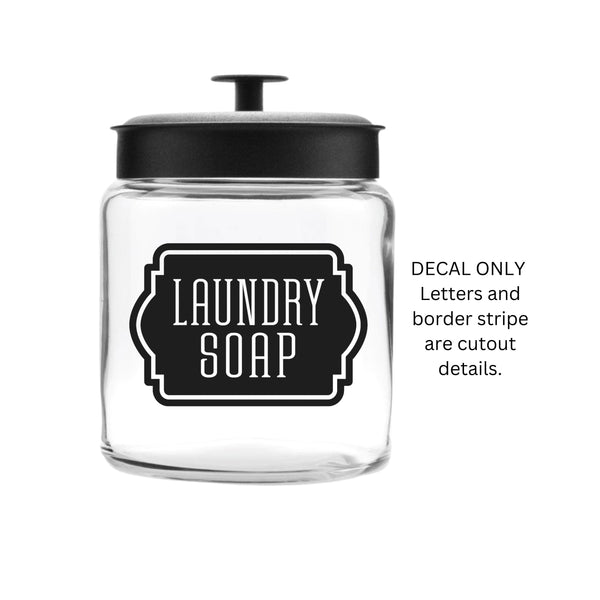 Laundry Soap Decal, organized laundry room, cleaning products labels, container decal for laundry powder soap, DECAL ONLY