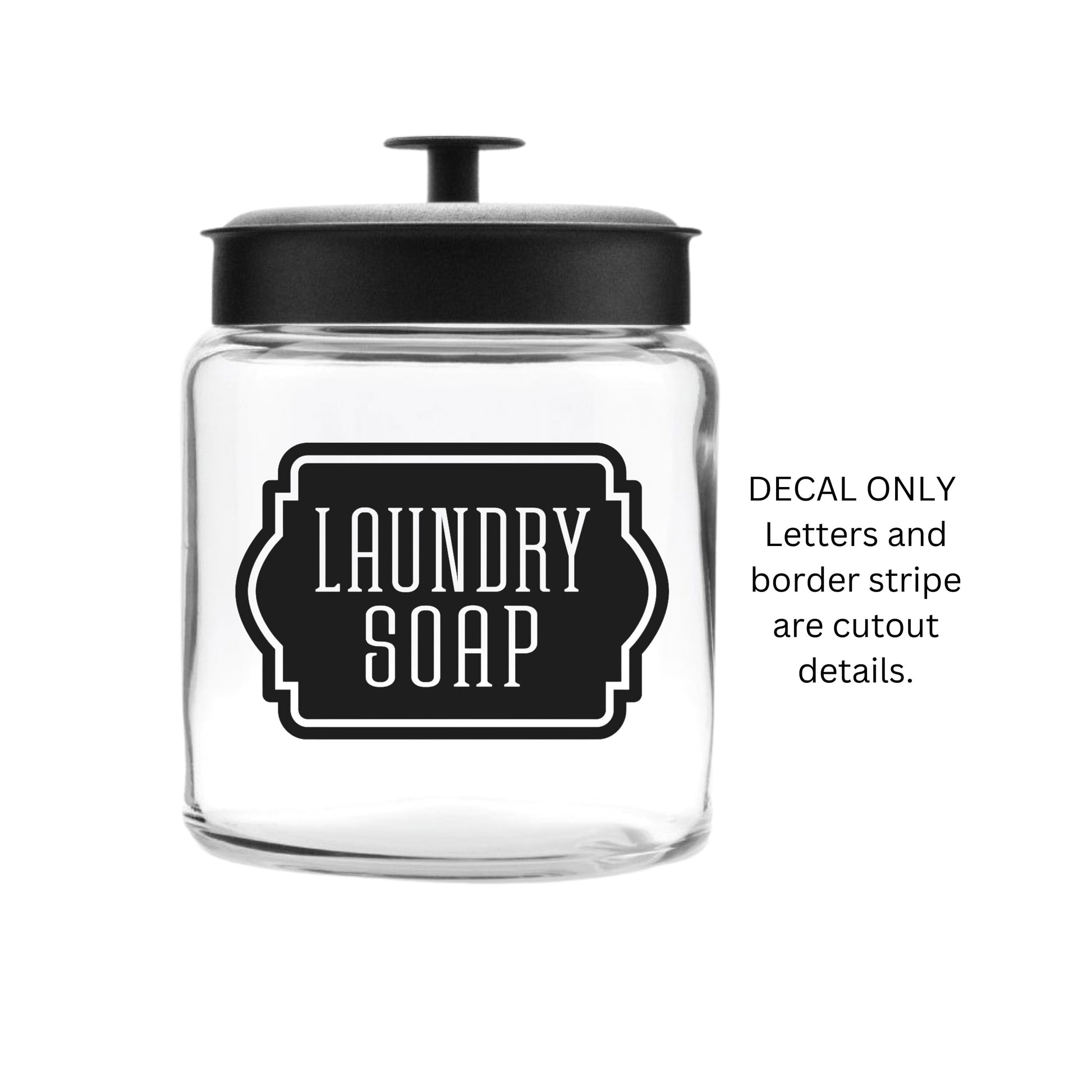 Laundry Soap Decal, organized laundry room, cleaning products labels, container decal for laundry powder soap, DECAL ONLY