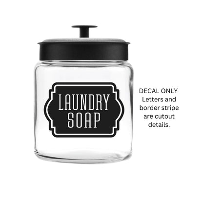 Laundry Soap Decal, organized laundry room, cleaning products labels, container decal for laundry powder soap, DECAL ONLY