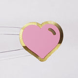 Pastel Rainbow Heart Stickers for Valentine's Day Cards and envelopes, set of 60 small heart decals for journals, notes and scrapbooks.