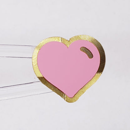 Pastel Rainbow Heart Stickers for Valentine's Day Cards and envelopes, set of 60 small heart decals for journals, notes and scrapbooks.