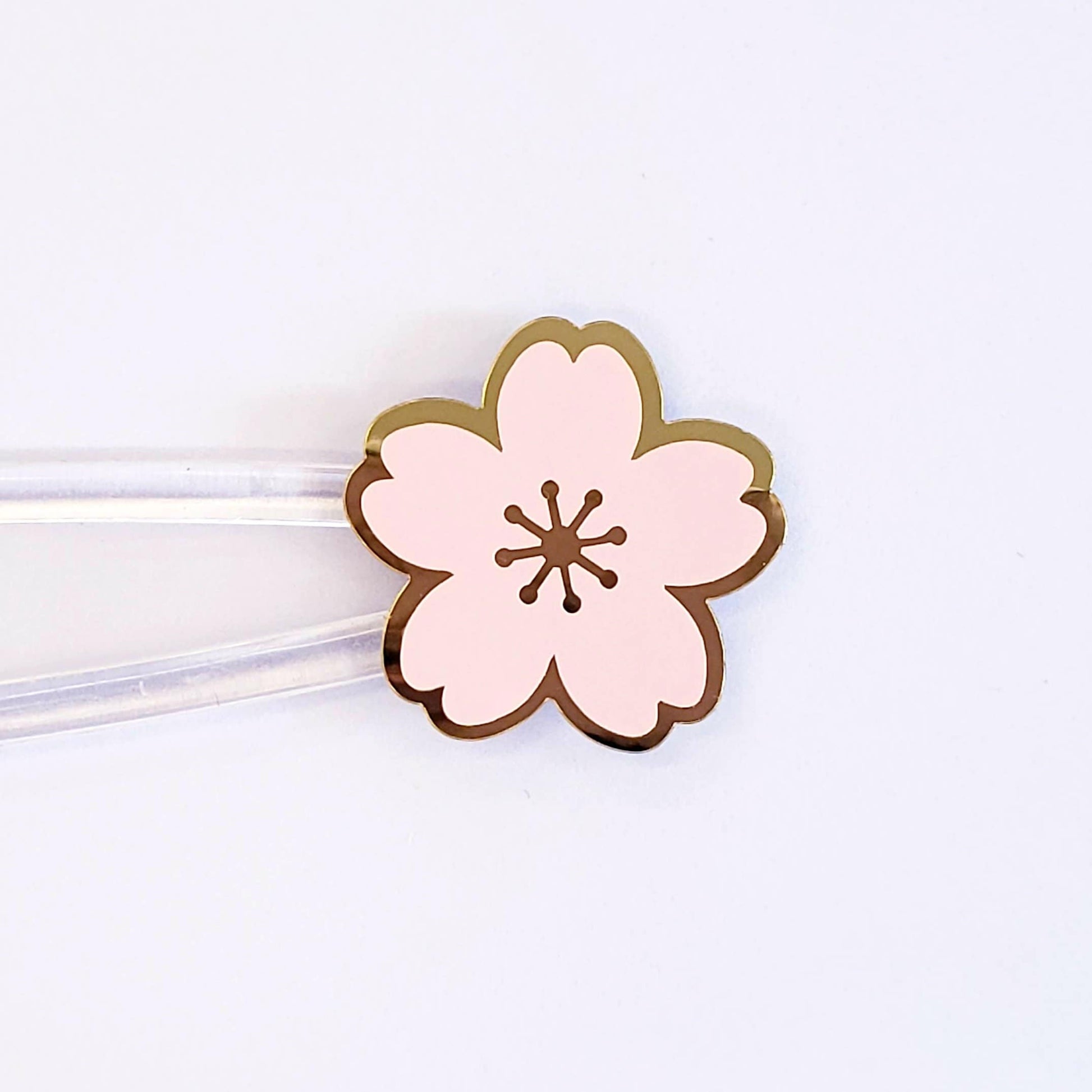 Sakura Flower Stickers, set of 35 blush pink and gold cherry blossom stickers for spring weddings, Mother's day gift and scrapbook pages.