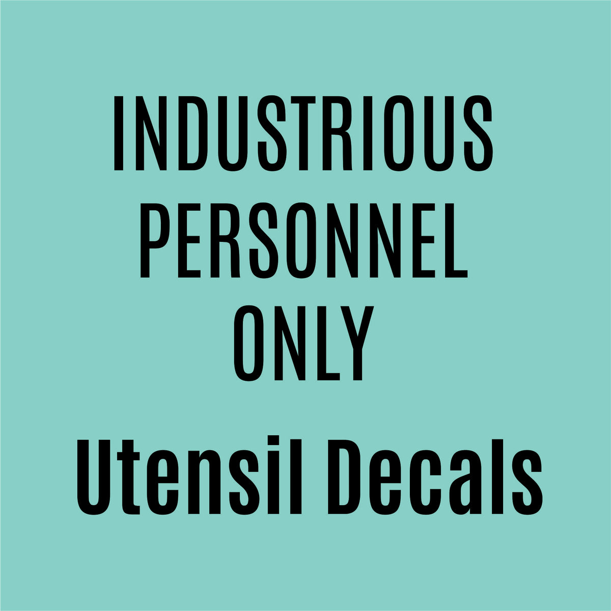 UTENSIL DECAL SET: fork, knife & spoon