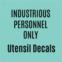 UTENSIL DECAL SET: fork, knife & spoon
