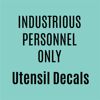UTENSIL DECAL SET: fork, knife & spoon