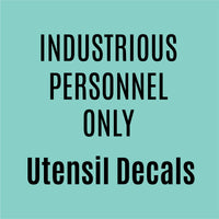 
              UTENSIL DECAL SET: fork, knife & spoon
            